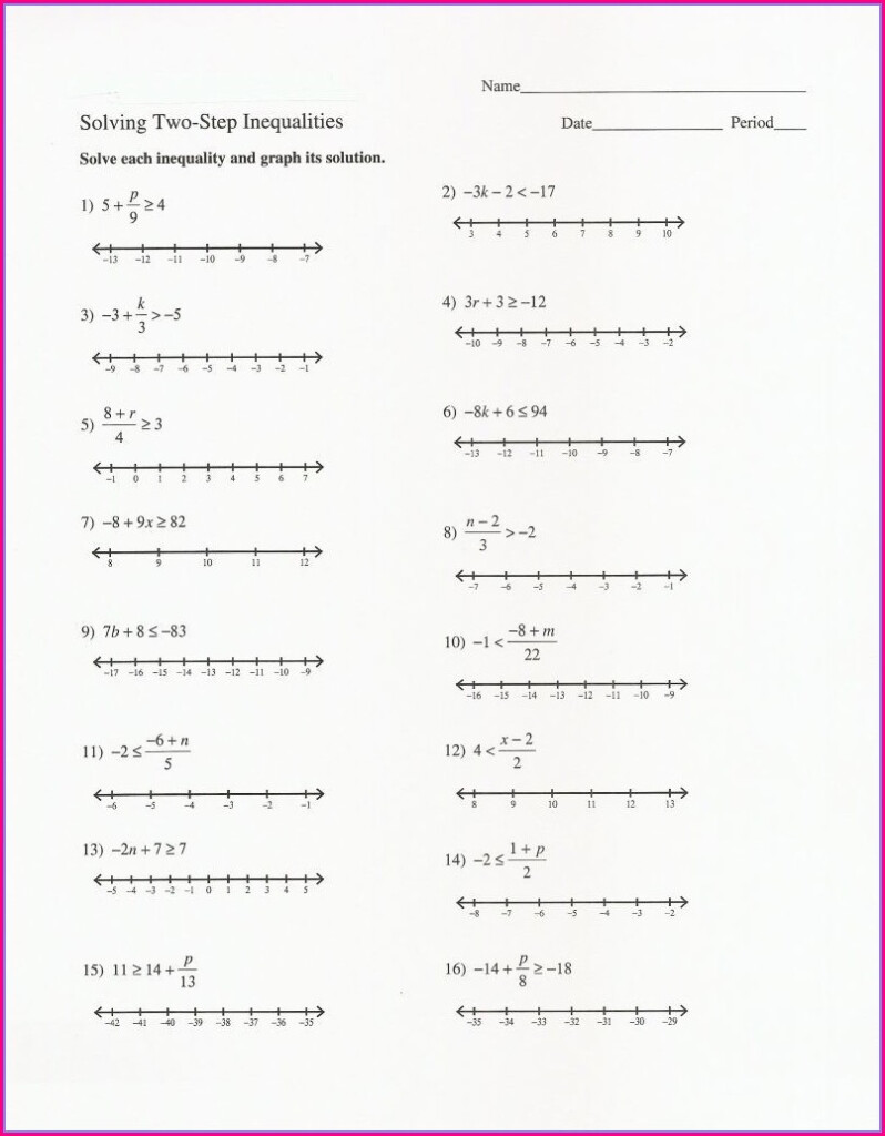 6th Grade Inequalities Worksheet With Answers Worksheet Resume 