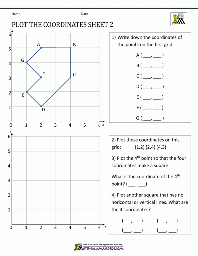 Coordinate Worksheets