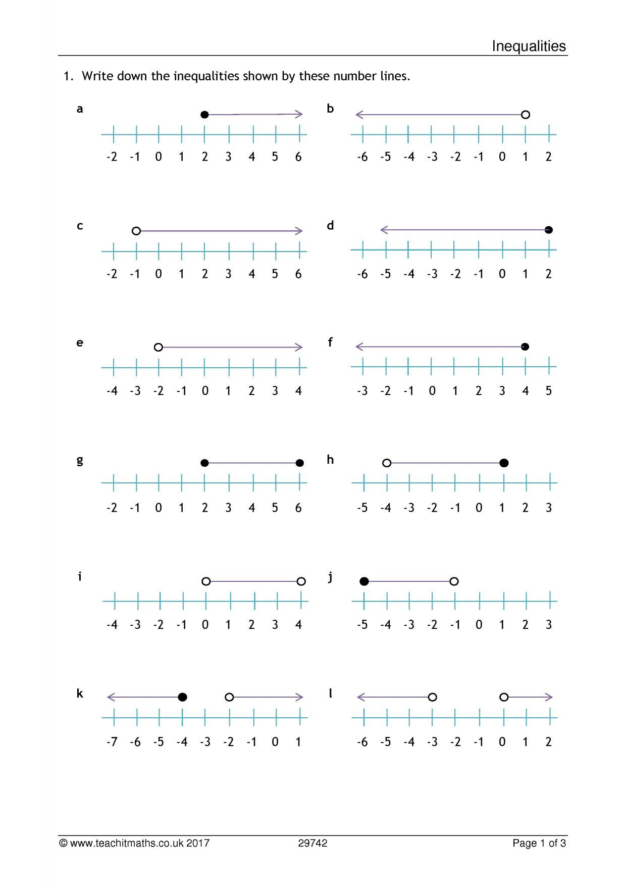 Inequalities Number Line Worksheet Worksheet For Kindergarten Inequalities Number Line Worksheet Worksheet For Kindergarten