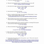 Projectile Motion Worksheet Physics Classroom Try This Sheet