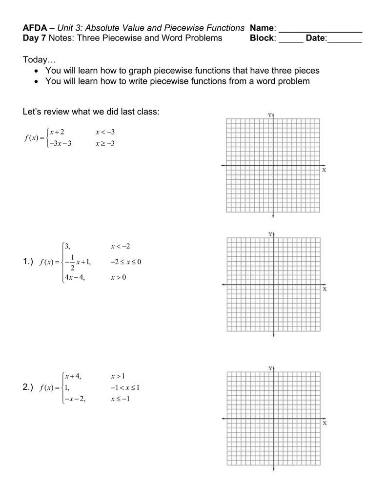 20 Graphing Piecewise Functions Worksheet With Answers Pdf 20 Graphing Piecewise Functions Worksheet With Answers Pdf